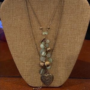 Gold tone fashion necklace